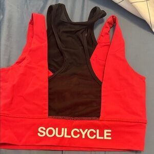SoulCycle Women's Bold Red and Black Swim Top